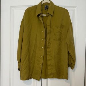 Zara Green Button Down Shirt